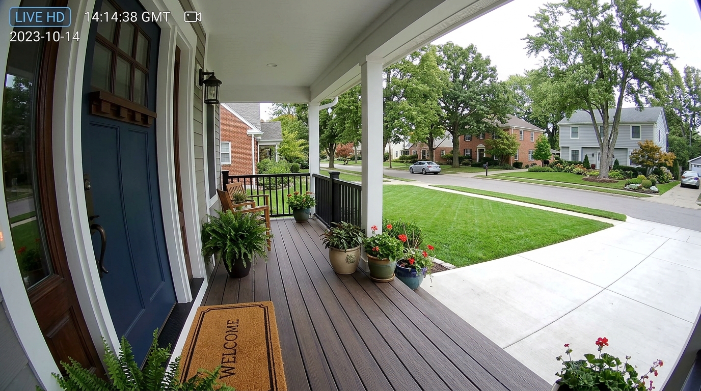 Live Ring Doorbell Front Porch Camera Feed